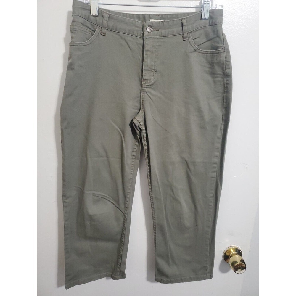 Cherokee Women's Size 4 Black Capri Dark Wash Cotton Blend Stretch Denim Jeans